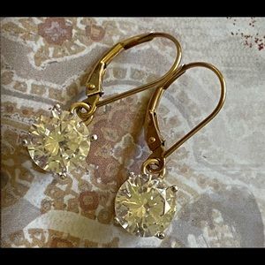 14 Karat Gold with CZ Earrings